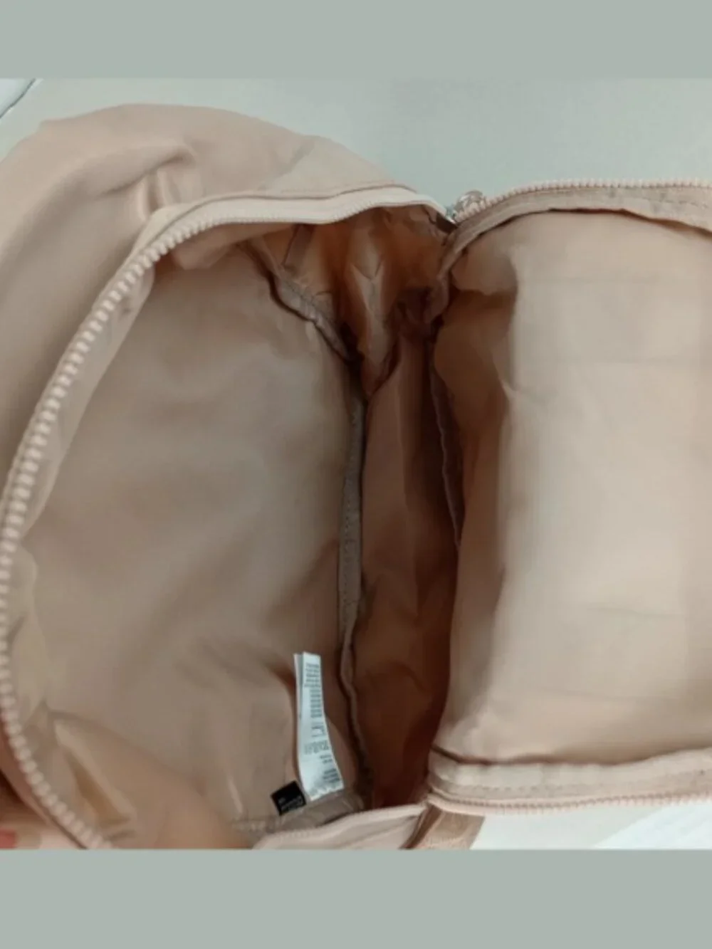 Divided H&M Beige Smiley Face Charm Top Handle Shoulder Straps Backpack Purse‎